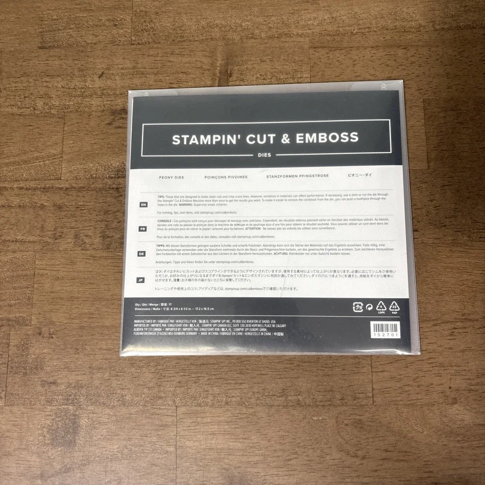 Stampin' Up! Peony Dies #152701 Set of 17